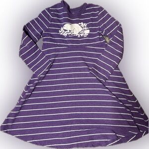 Roots Purple Long Sleeve Dress Stripes